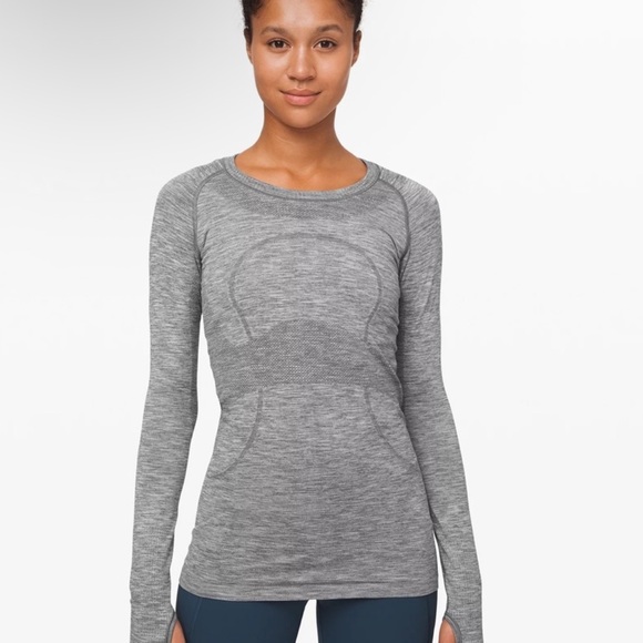 Lululemon swiftly tech long sleeve Heather Gray shirt size 6 - Picture 1 of 9